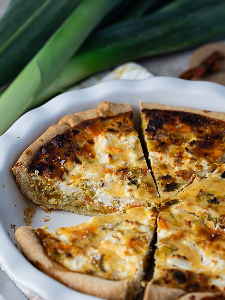 La Quiche poireaux patate douce et chèvre frais : option culinaire qui allie simplicité, saveur et praticité ! Rien que ça !