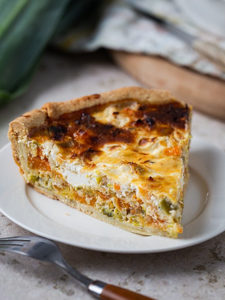 La Quiche poireaux patate douce et chèvre frais : option culinaire qui allie simplicité, saveur et praticité ! Rien que ça !