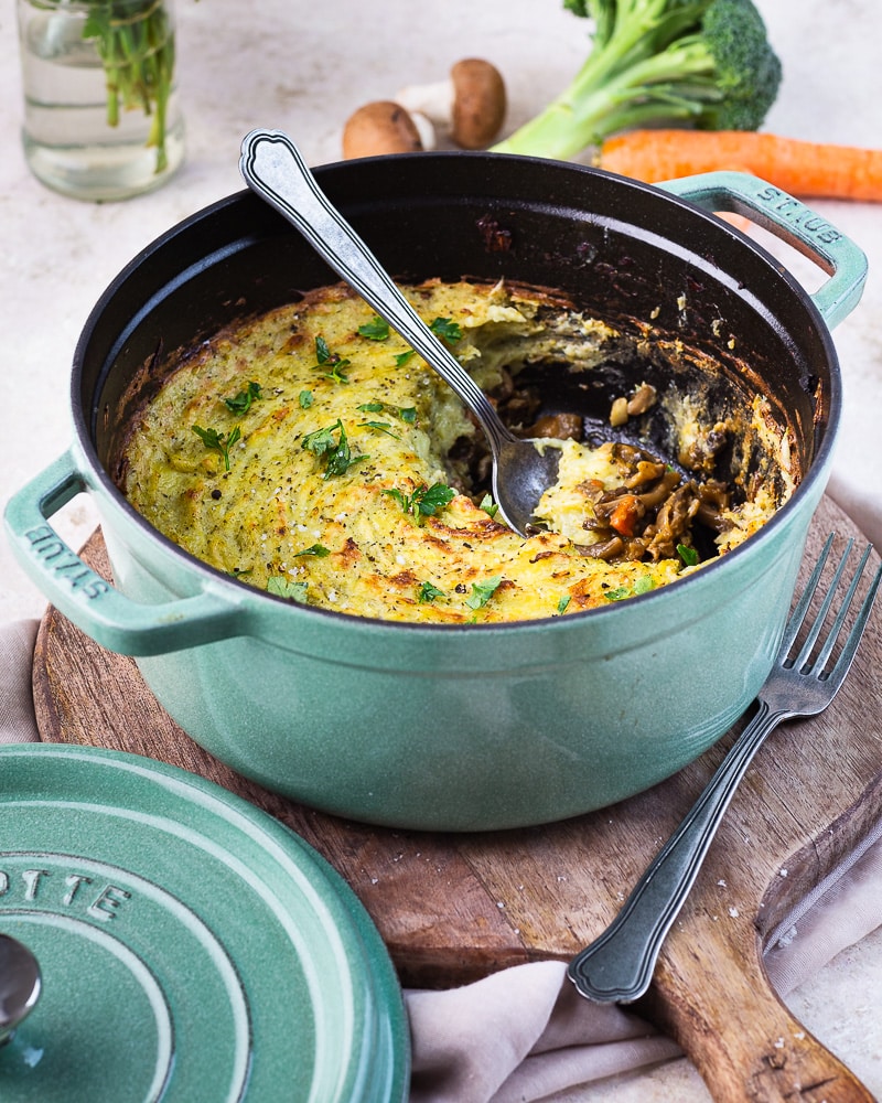 Parmentier végétarien brocoli et pleurotes
