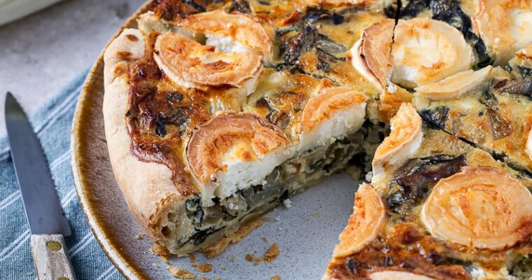 Quiche aux blettes et 2 chèvres