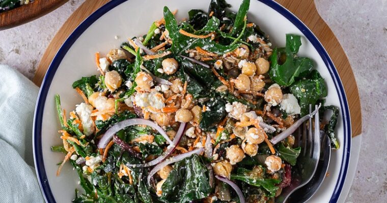 Salade de pois chiches blettes et feta