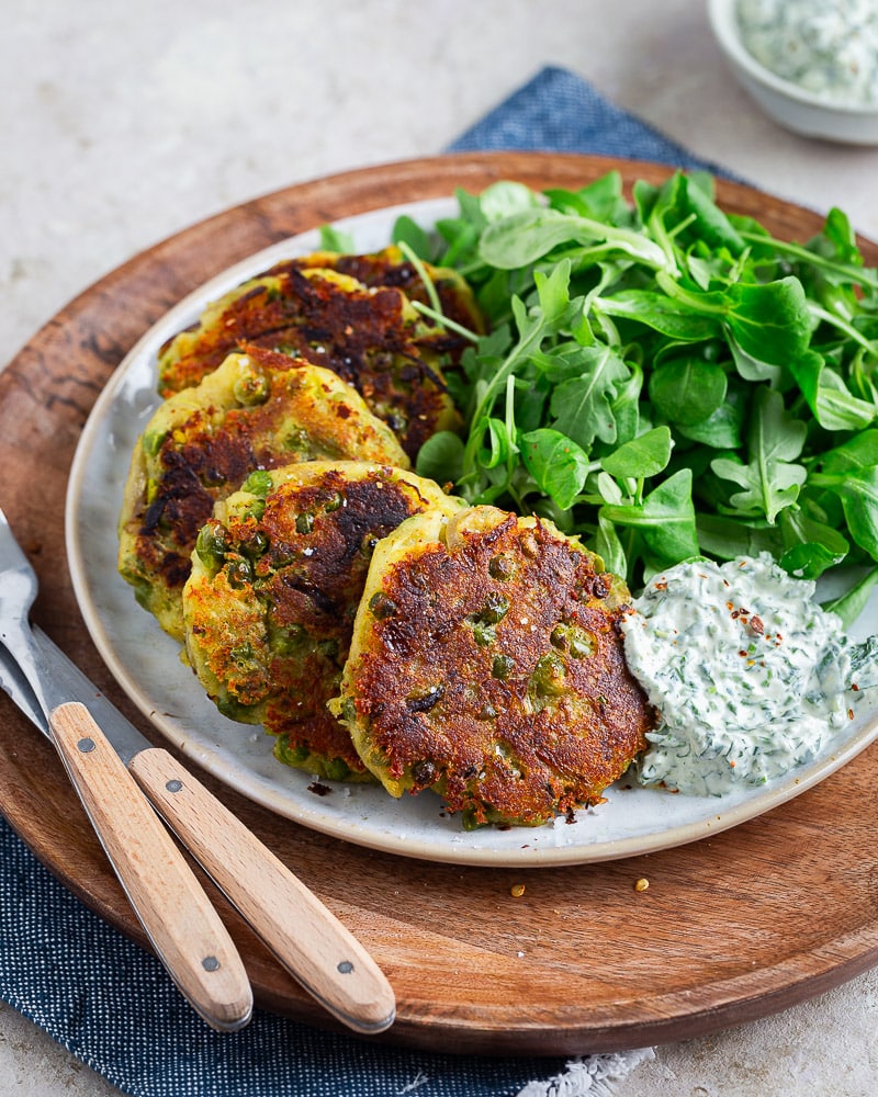 Galettes de petits pois à l’indienne