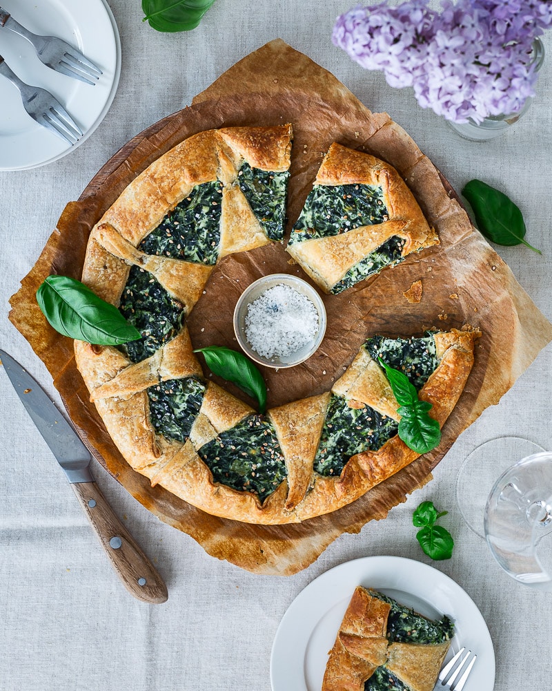 Tarte soleil aux épinards et ricotta