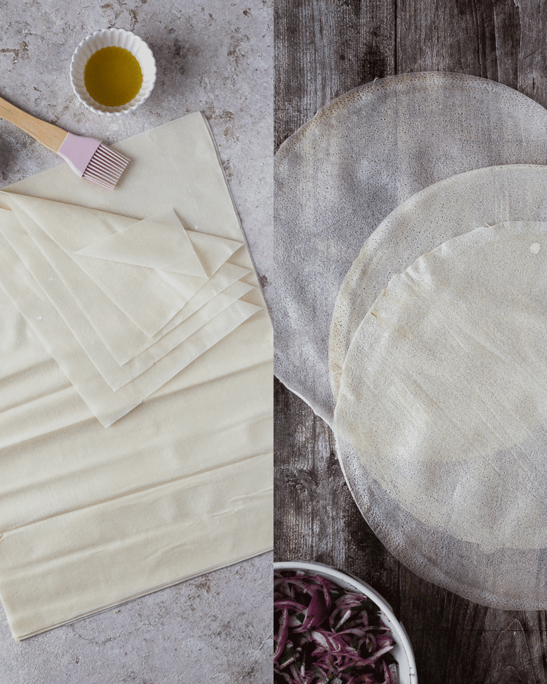 Feuilles filo vs feuilles de brick : les différences