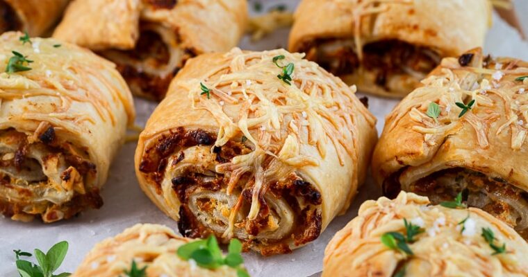 Beer Caramelized Onion Puff Pastries