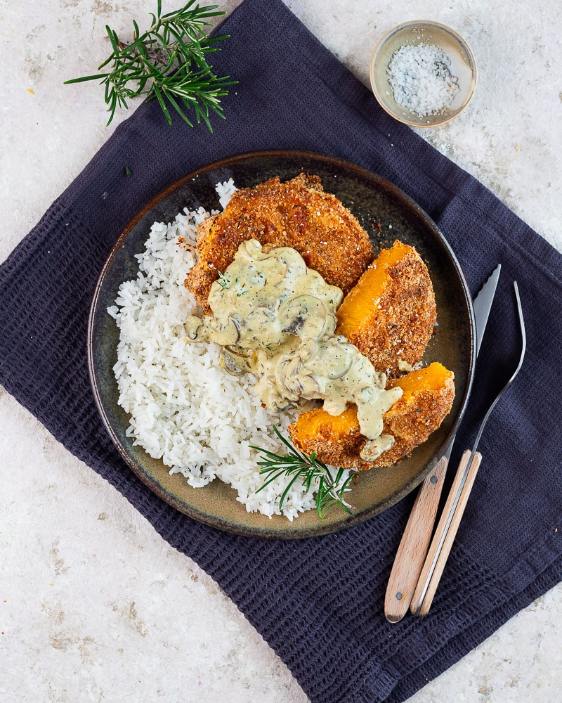 Butternut panée croustillante sans friture