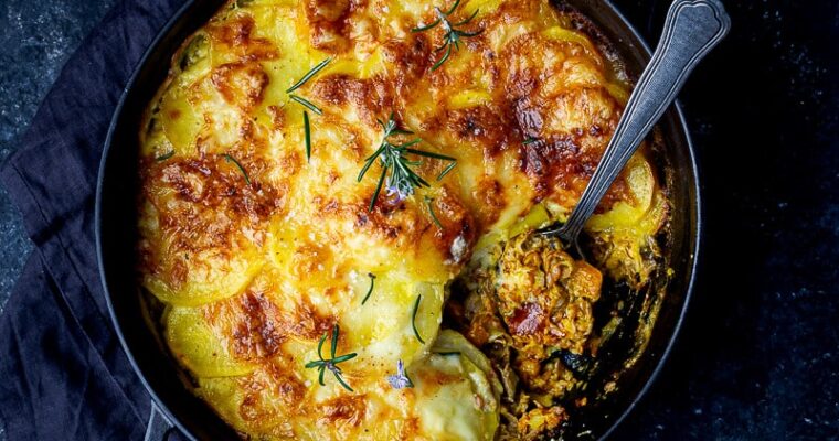Parmentier de pleurotes et de Tomme de Savoie