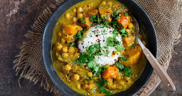 Butternut et pois chiches façon Curry