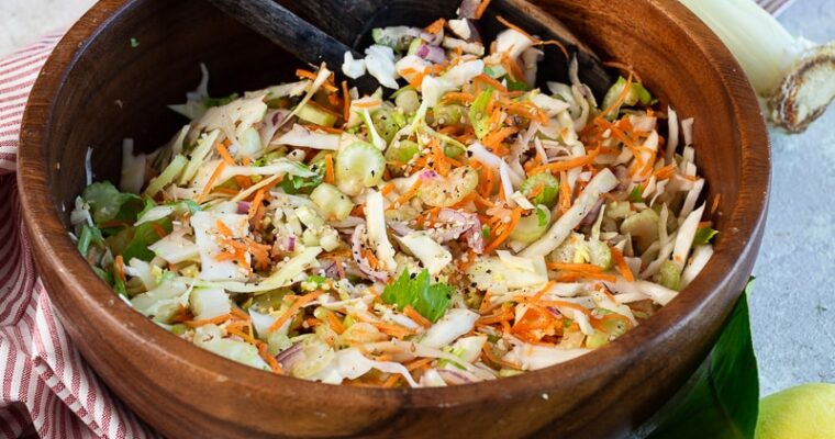 Salade croquante de céleri sauce gingembre : une recette fraîche et piquante !
