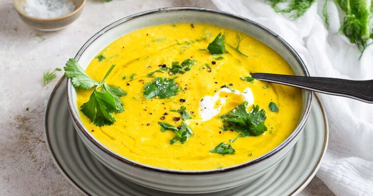 Velouté fenouil coriandre carotte : une soupe saine et rapide