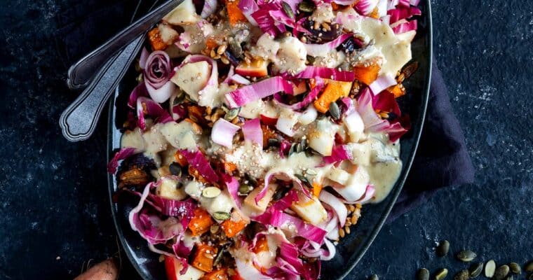 Salade d’endives, patate douce rôtie et petit épeautre : une idée d’automne sucrée-salée