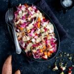 Salade d’automne : endives, patate douce rôtie et petit épeautre, une idée sucrée-salée, facile à préparer et parfaite en meal prep !