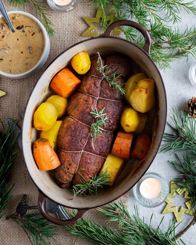 Découvrez un nouvel ebook de recettes spécial Noël végé : 40 idées festives et gourmandes pour un réveillon sans viande ni poisson !