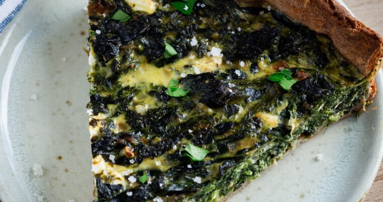 Quiche épinards feta façon spanakopita, simple et généreuse