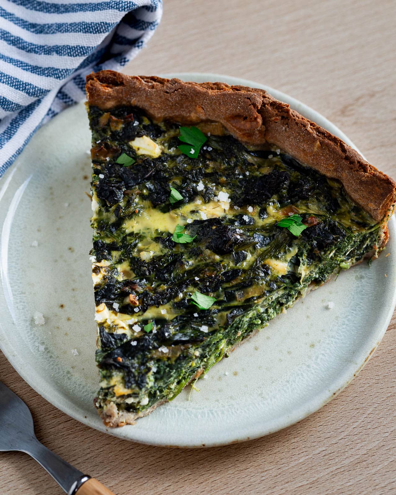 Quiche épinards feta façon spanakopita, simple et généreuse
